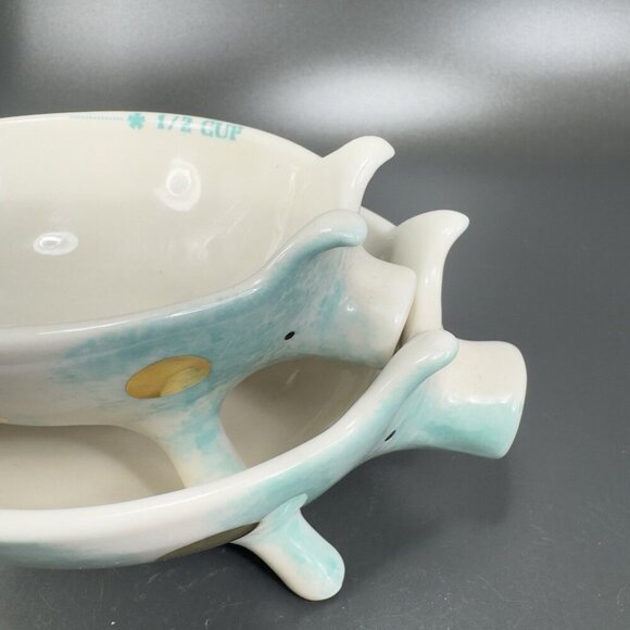 Anthropologie Nesting Pigs Measuring Cups Porcelain Set 1 Cup 1/2 Cup And 1/3 - Picture 6 of 13